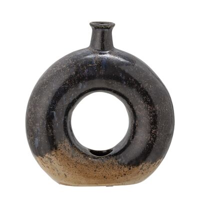 Baldvin Deco Vase, Green, Stoneware - (L18xH19,5xW6 cm)