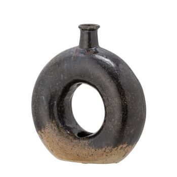 Baldvin Deco Vase, Vert, Grès - (L18xH19,5xW6 cm) 2