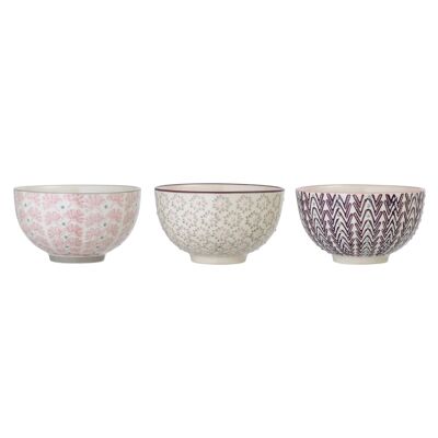 Maya Bowl, Purple, Stoneware - (D11,5xH6,5 cm, 3 assort.)