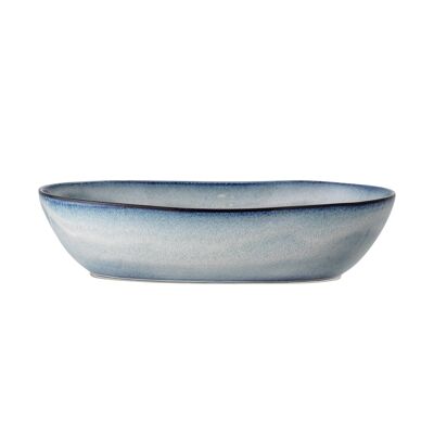 Sandrine Serving Bowl, Blue, Stoneware - (L32xH7,5xW20 cm)