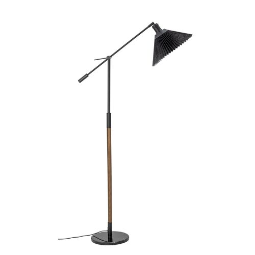 Polus Floor Lamp, Black, Linen - (L70xH145xW35 cm)