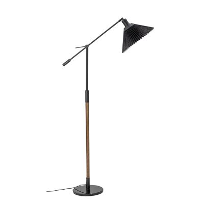 Lámpara de Pie Polus, Negro, Lino - (L70xH145xW35 cm)