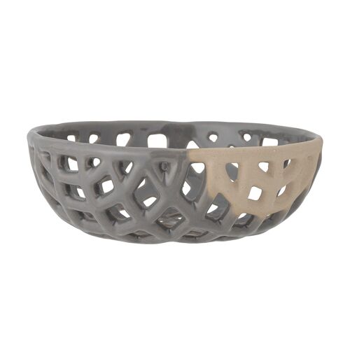 Electra Bowl, Grey, Stoneware - (D20,5xH7,5 cm)