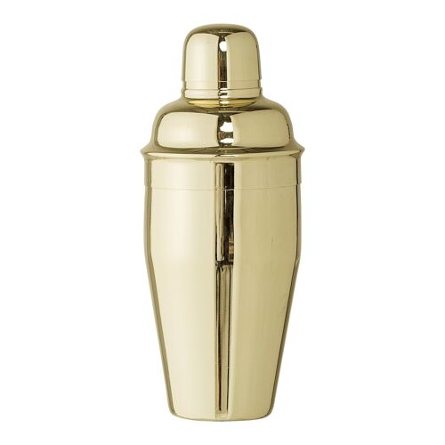 Cocktail Shaker, Gold, Stainless Steel - (D8,5xH20,5 cm)