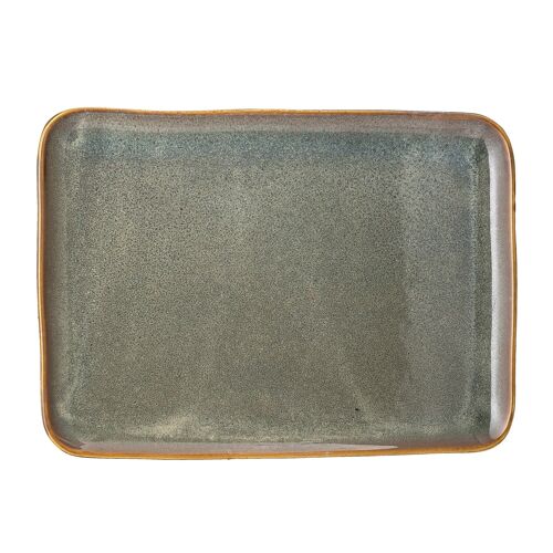 Aime Serving Plate, Brown, Stoneware - (L37,5xW27 cm)