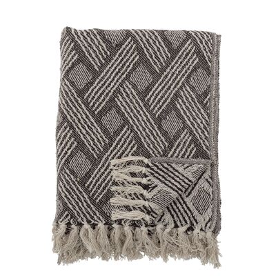 Ghina Throw, Nature, Recycled Cotton 1. - (L160xW130 cm)