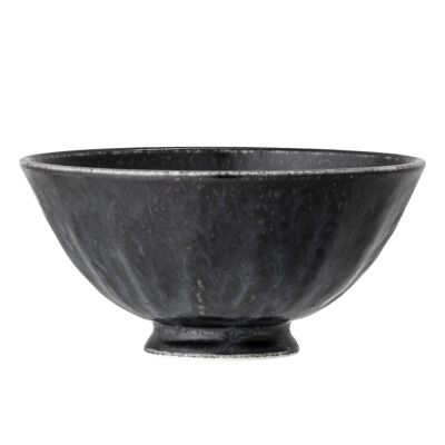 Yoko Bol, Noir, Porcelaine - (D13,5xH6,5 cm, Lot de 4)