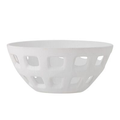 Foligno Bowl, White, Stoneware - (D26xH12 cm)