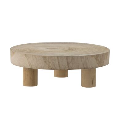 Pedestal Neal, Naturaleza, Paulownia - (D20xH6,5 cm)