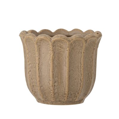 Chaca Flowerpot, Brown, Stoneware - (D10,5xH9 cm)