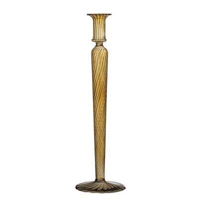 Dara Candlestick, Brown, Glass - (D10xH35 cm)
