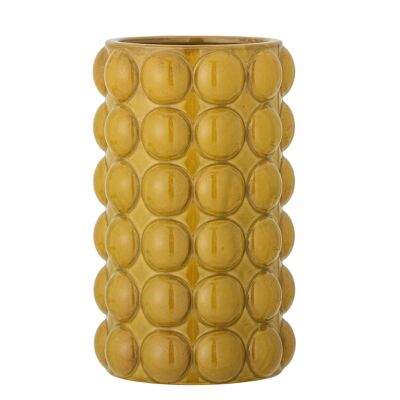 Deia Vase, Yellow, Stoneware - (D15xH25 cm)