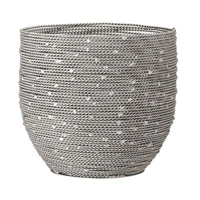 Votivkerze, Silber, Metall - (D14xH13 cm)