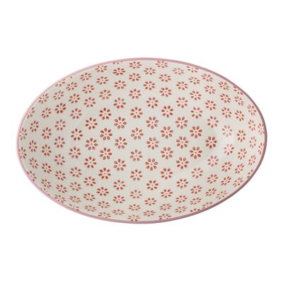 Susie Soup Plate, Red, Stoneware - (L23xH5,5xW15 cm)