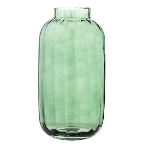 Nadena Vase, Green, Glass - (D16xH32 cm)