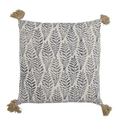 Coussin Farida, Bleu, Coton - (L45xW45 cm)