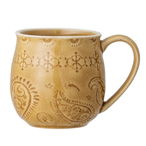 Rani Mug, Yellow, Stoneware - (D9,5xH9,5 cm)