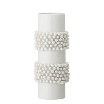 Vase Barrit, Blanc, Grès - (D8,5xH20,5 cm) 1