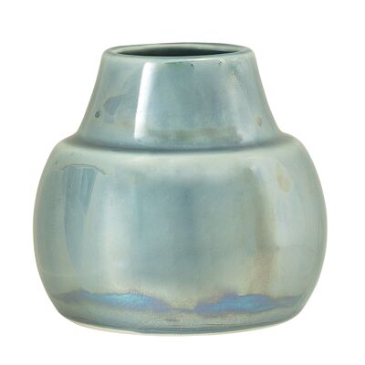 Gytte Vase, Blue, Stoneware - (D11xH10,5 cm)