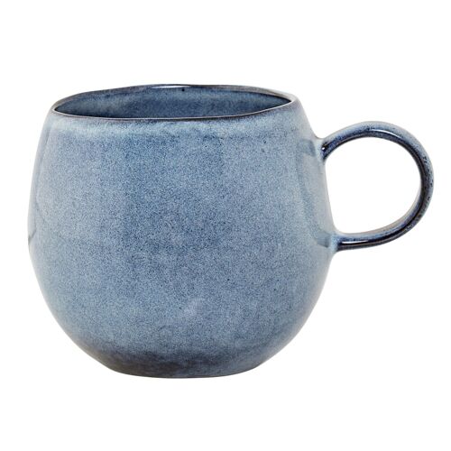 Sandrine Mug, Blue, Stoneware - (D10,5xH9,5 cm)