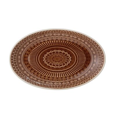 Rani Serving Plate, Brown, Stoneware - (L22,5xW14 cm)