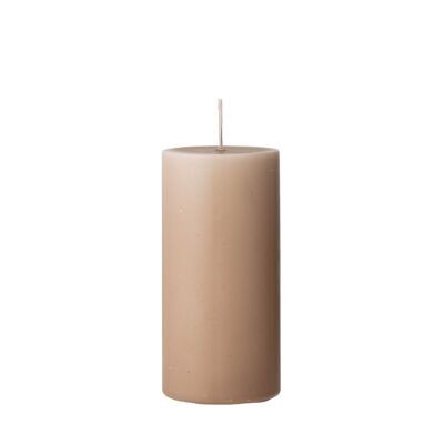 Anja Candle, Brown, Parafin - (D7xH15 cm)