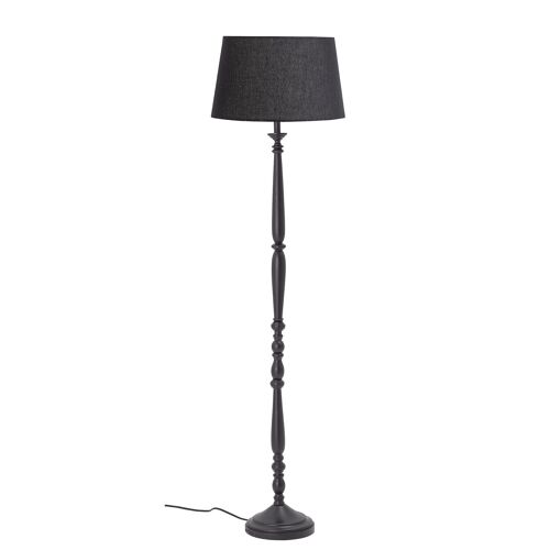 Callie Floor Lamp, Black, Rubberwood - (D42xH158,5 cm)