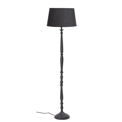 Lámpara de Pie Callie, Negro, Madera de Caucho - (D42xH158,5 cm)