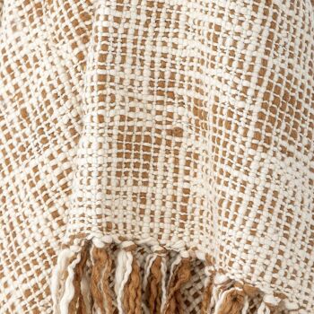 Plaid Giulia, nature, coton - (L150xl125 cm) 3