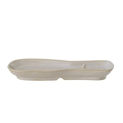 Bila Tray, Nature, Stoneware - (L19,5xH2,5xW12 cm)