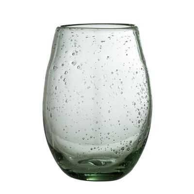 Manela Trinkglas, Grün, Glas - (D9,5xH13,5 cm)