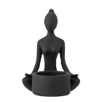 Benna Votive, Black, Resin - (L8xH12xW8 cm)