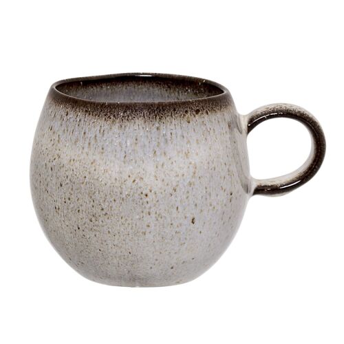 Sandrine Cup, Grey, Stoneware - (D8,5xH8 cm)