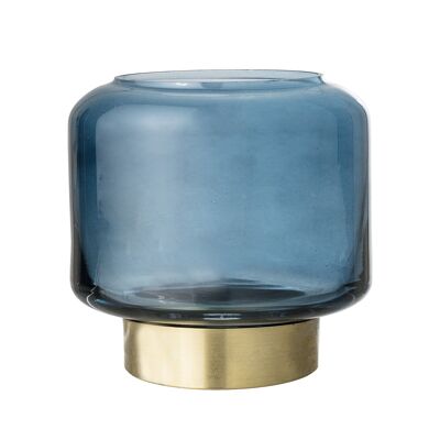 Rillo Votive, Blau, Glas - (D8xH8 cm)