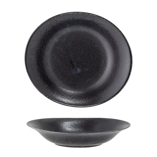 Yoko Soup Plate, Black, Porcelain - (L23xH5xW20,5 cm, Set of 4)