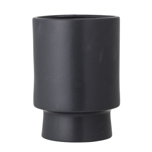 Mac Flowerpot, Black, Stoneware - (D24,5xH33,5 cm)