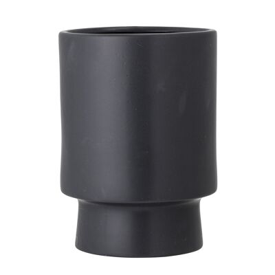 Mac Flowerpot, Black, Stoneware - (D24,5xH33,5 cm)