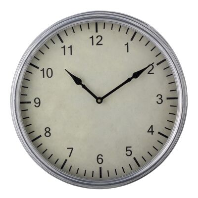 Mehdi Wall Clock, Silver, Metal - (D35,5xW6,5 cm)