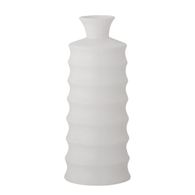 Kip Vase, Blanc, Grès - (D8xH20,5 cm)
