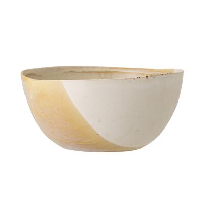 April Bowl, Yellow, Stoneware - (D26xH12 cm)