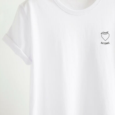T-shirt Bayonne - imprimé blanc