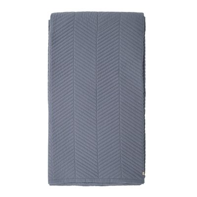 Couvre-lit Frema, Bleu, Polyester - (L200xW140 cm)