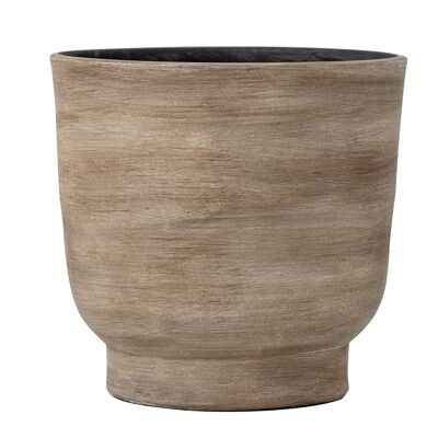 Venca Déco Pot de Fleurs, Marron, Terre Cuite - (D25xH24 cm)