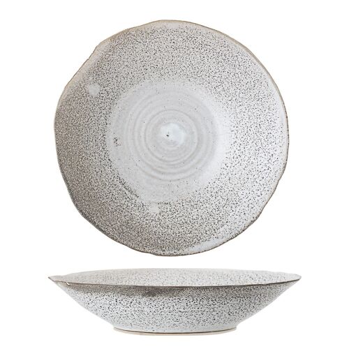 Thea Serving Bowl, Nature, Stoneware - (D30xH6 cm)
