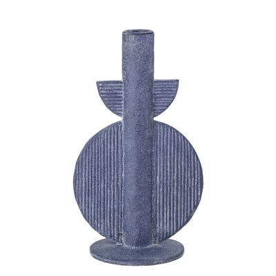 Bess Candlestick, Blue, Polyresin - (L13xH22xW9,5 cm)