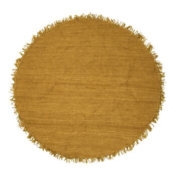 Tapis Boray, Jaune, Jute - (D150 cm) 1