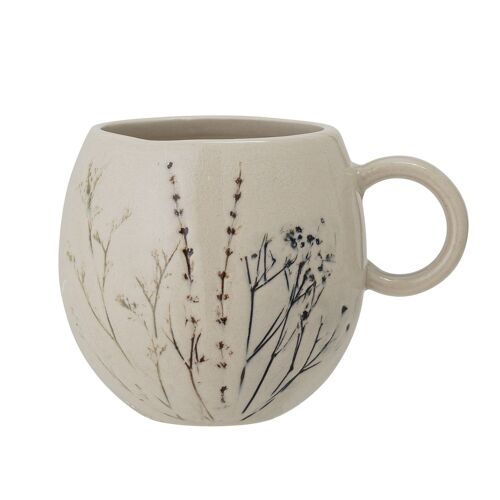 Bea Mug, Nature, Stoneware - (D9,5xH8,5 cm)