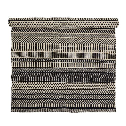 Joob Rug, Black, Wool - (L180xW120 cm)