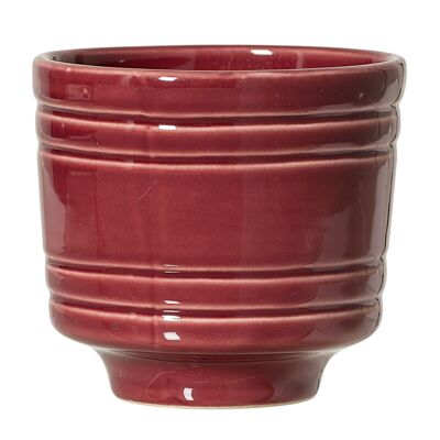 Flowerpot, Red, Stoneware - (D10xH9 cm)