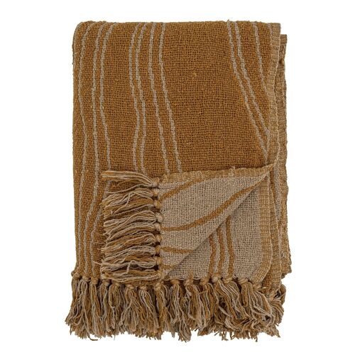 Ginna Throw, Brown, Recycled Cotton - (L160xW130 cm)